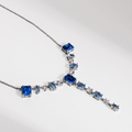 COLAR NUANCES AZUL GRAVATINHA PRATEADO