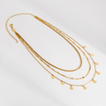 COLAR TRIPLO CORRENTES DOURADO