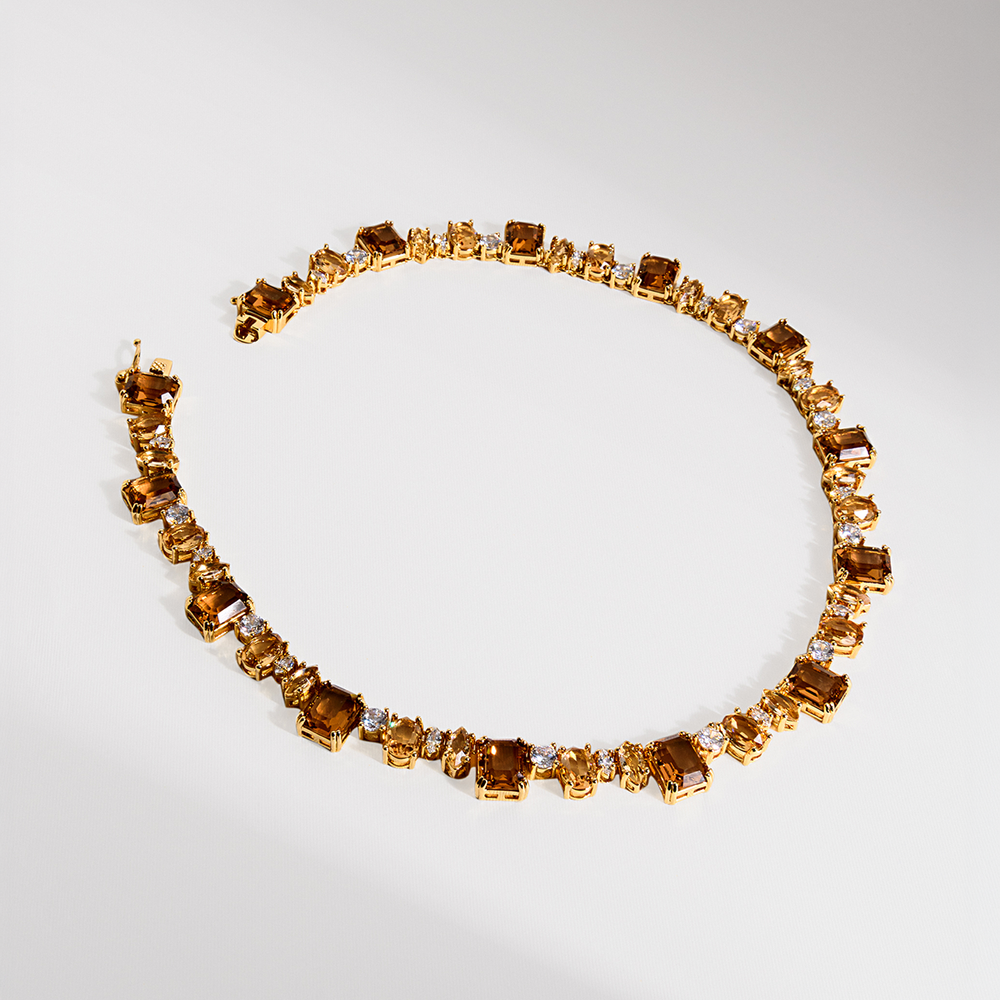 COLAR NUANCES MARROM DOURADO