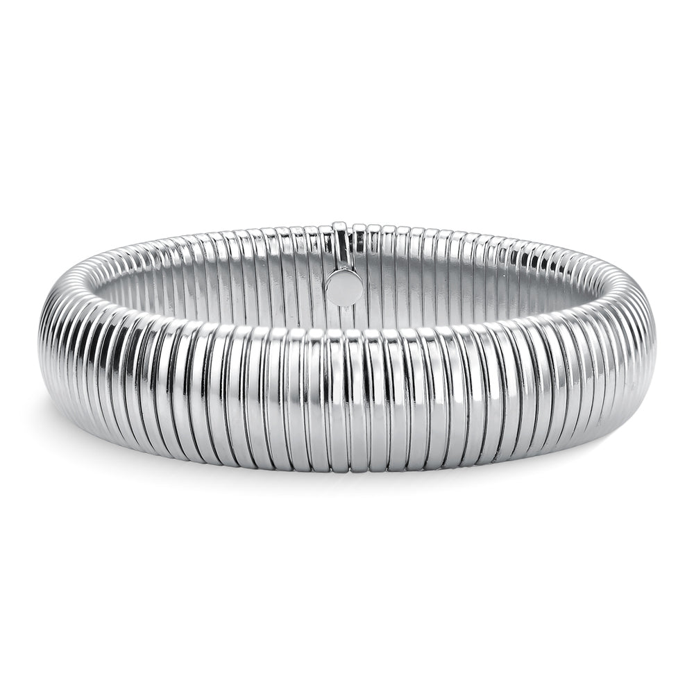 PULSEIRA  BOLD SNAKE 16MM PRATEADO