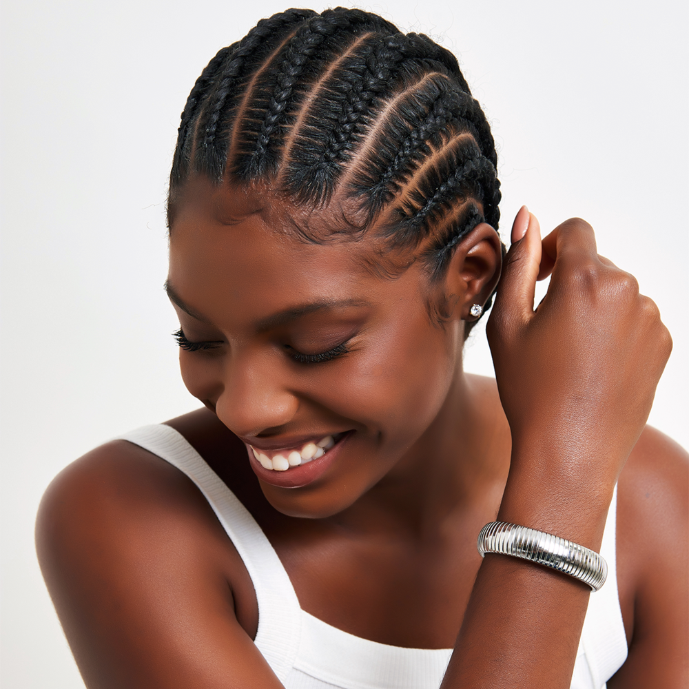 PULSEIRA  BOLD SNAKE 16MM PRATEADO