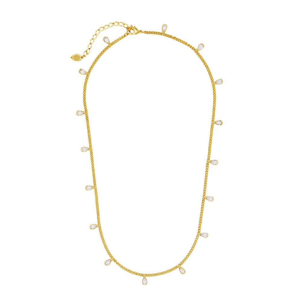 COLAR GOTA ZIRCONIA DOURADO