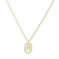 COLAR LETRAS ZIRCONIAS CRAVEJADAS DOURADO LETRA H