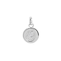 BE CHARM LETRAS CRAVEJADO BOLD PINGENTE PRATEADO LETRA O