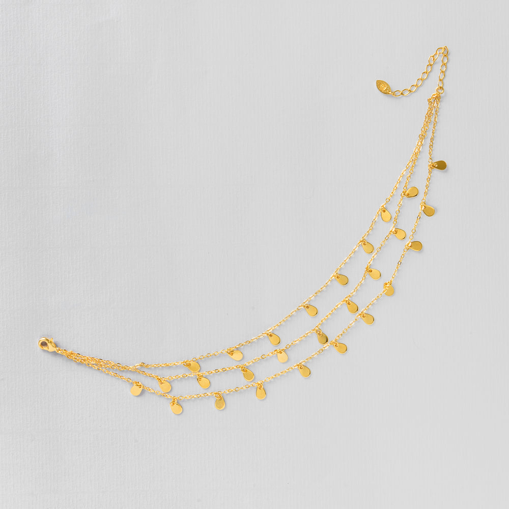 TORNOZELEIRA SOUL TRIPLA DOURADO