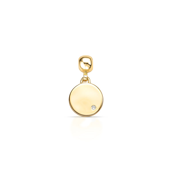 PINGENTE MINI ZIRCONIA PERSONALIZAVEL DOURADO