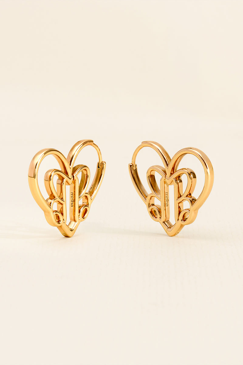BRINCO ARGOLA CORAÇÃO BARBIE DOURADO