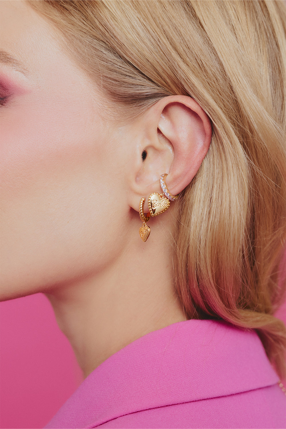 PIERCING CORAÇÃO BARBIE DOURADO