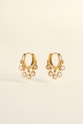BRINCO MINI ARGOLA TACHINHAS ZIRCONIA DOURADO DOURADO