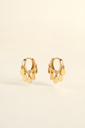 BRINCO MINI ARGOLA TACHINHAS GOTAS DOURADO
