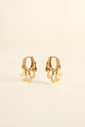 BRINCO MINI ARGOLA TACHINHAS LUA DOURADO