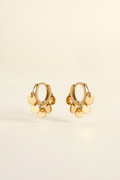 BRINCO MINI ARGOLA TACHINHAS REDONDAS DOURADO