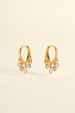 BRINCO TACHINHAS ZIRCONIA DOURADO