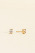 BRINCO SOLITARIO GLOW OVAL 6MM PRATEADO DOURADO