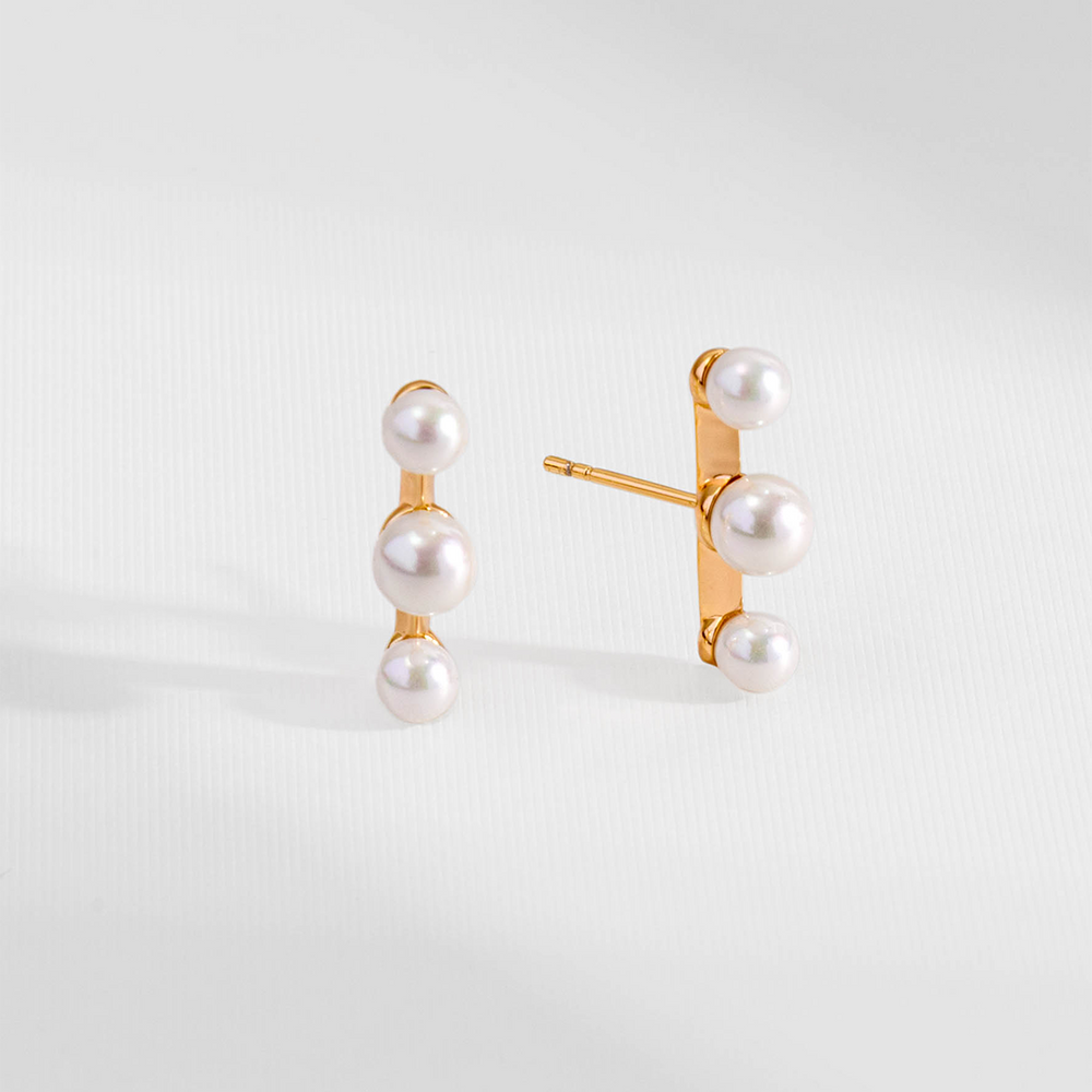 BRINCO HALO PÉROLAS MINI DOURADO
