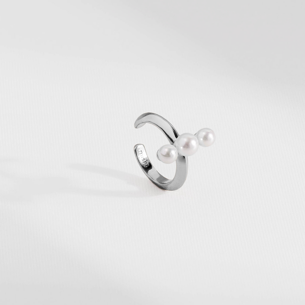 PIERCING PÉROLAS HALO PRATEADO