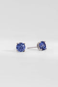 BRINCO PONTO DE LUZ REDONDO PRATA 925 AZUL