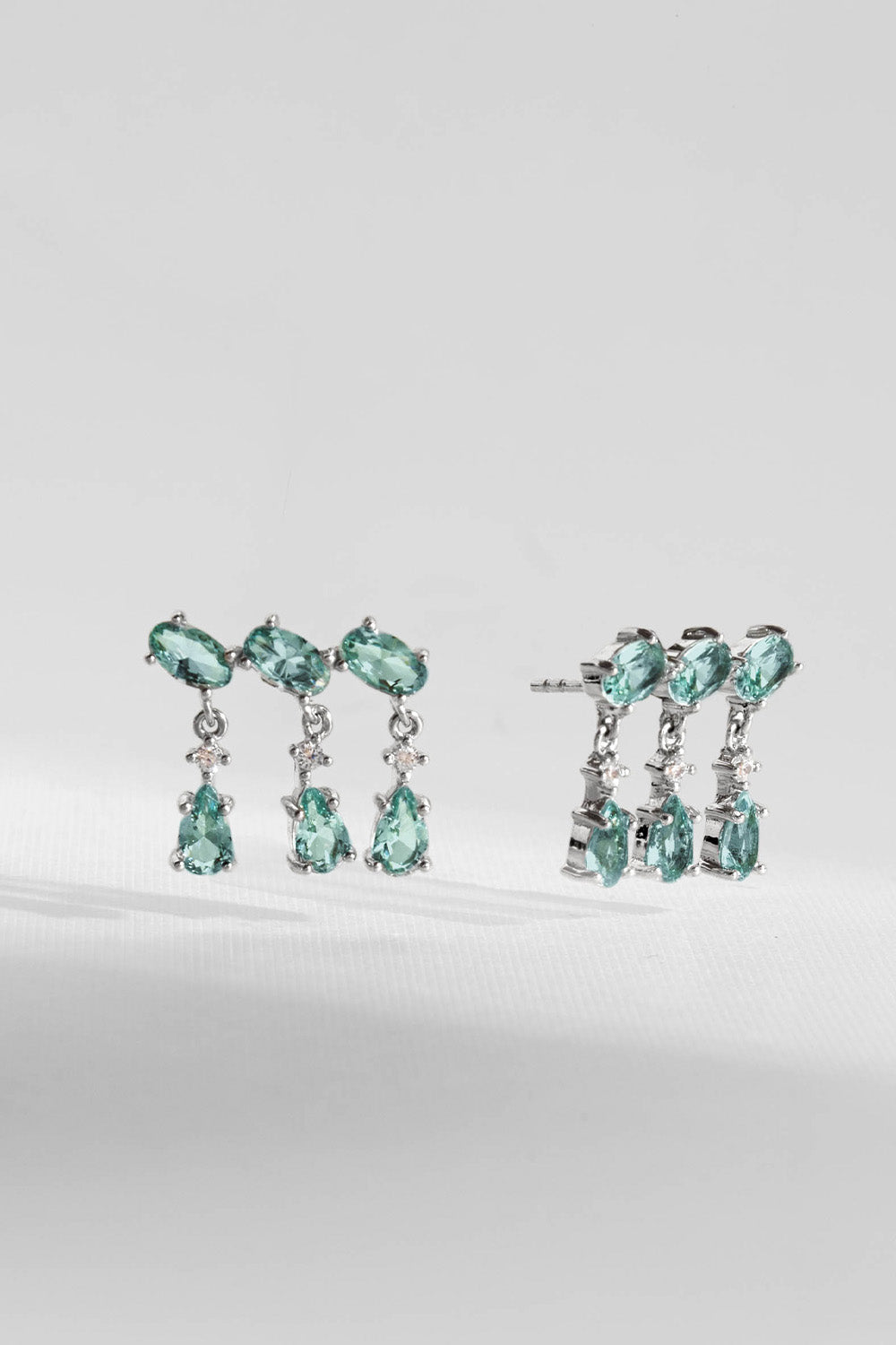 BRINCO EARCUFF PENDENTE AZUL PRATA 925 AZUL