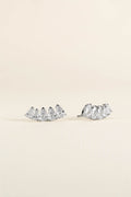BRINCO EARCUFF GOTAS PRATA 925 TRANSPARENTE