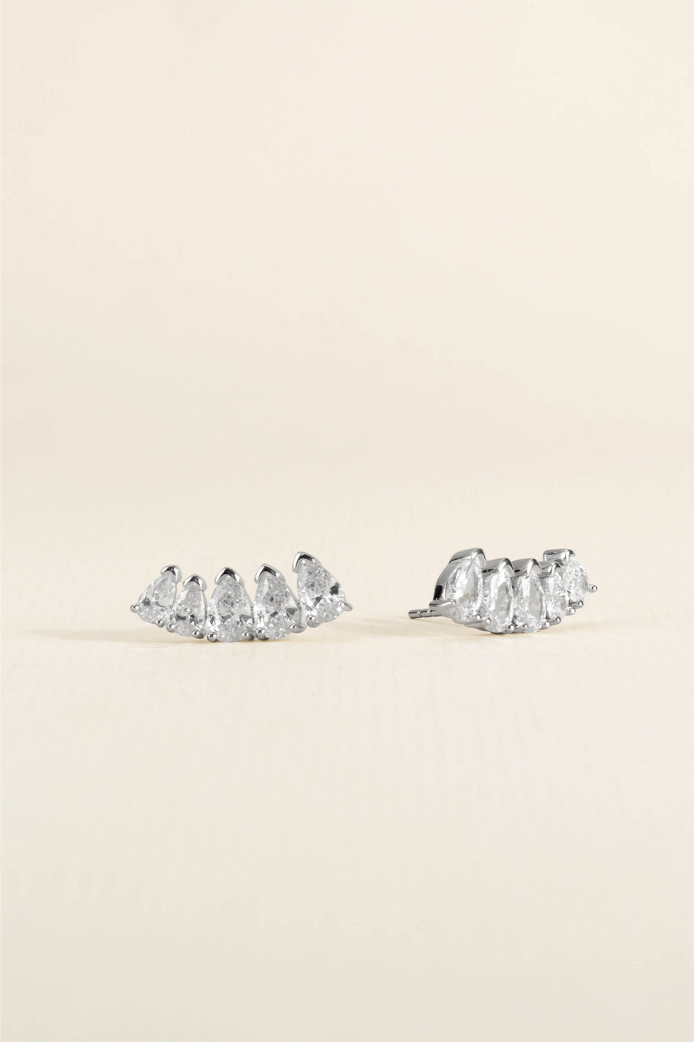 BRINCO EARCUFF GOTAS PRATA 925 TRANSPARENTE