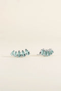 BRINCO EARCUFF GOTAS PRATA 925 AZUL