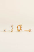 KIT ARGOLAS E PONTO DE LUZ PRATA 925 DOURADO
