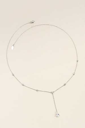 CL COLAR GRAVATINHA GOTA 40CM+5 PRATA 925 PRATEADO
