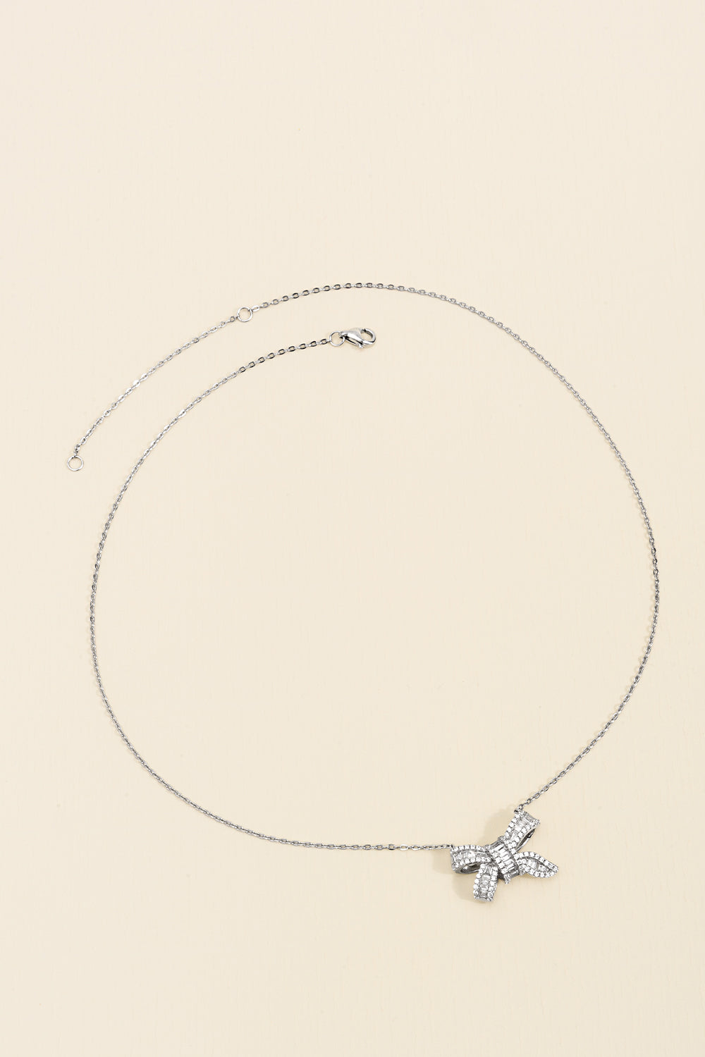 COLAR LACO ZIRCONIA 45CM+5 PRATA 925 PRATEADO