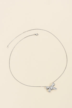 CL COLAR LACO ZIRCONIA 45CM+5 PRATA 925 PRATEADO