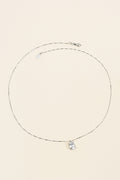 COLAR PONTO DE LUZ OVAL PRATA 925 PRATEADO