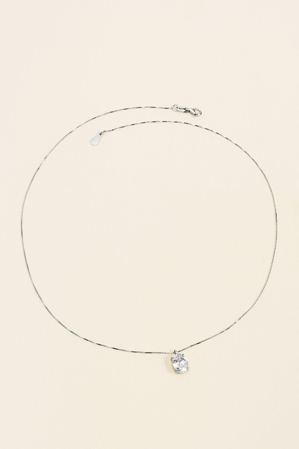 COLAR PONTO DE LUZ OVAL PRATA 925 PRATEADO