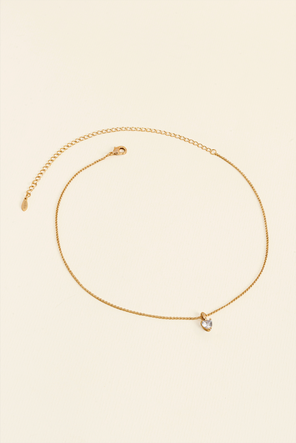 COLAR SOLITÁRIO GLOW CORAÇÃO 8MM PRATEADO DOURADO