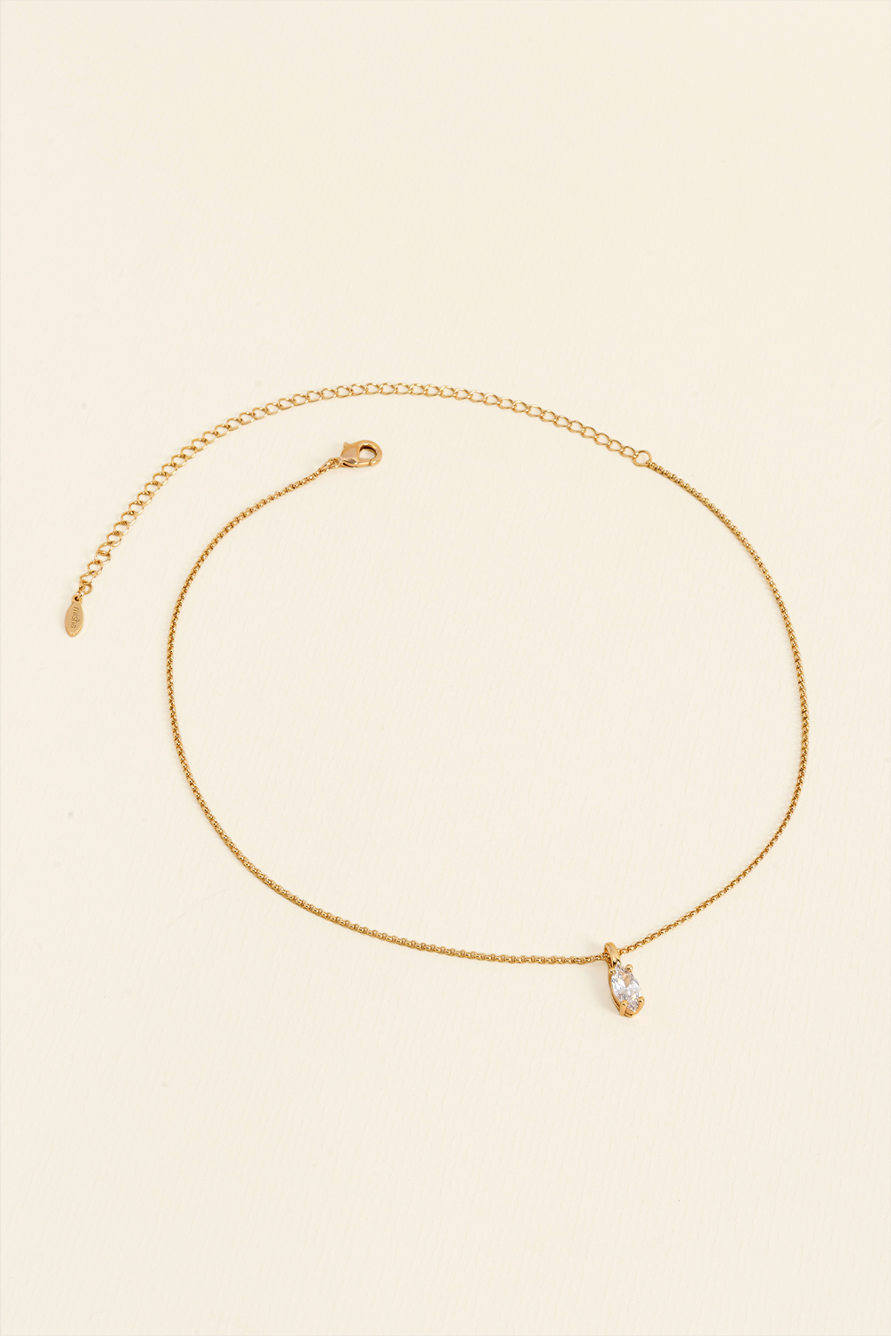 COLAR SOLITÁRIO GLOW MARQUISE DOURADO