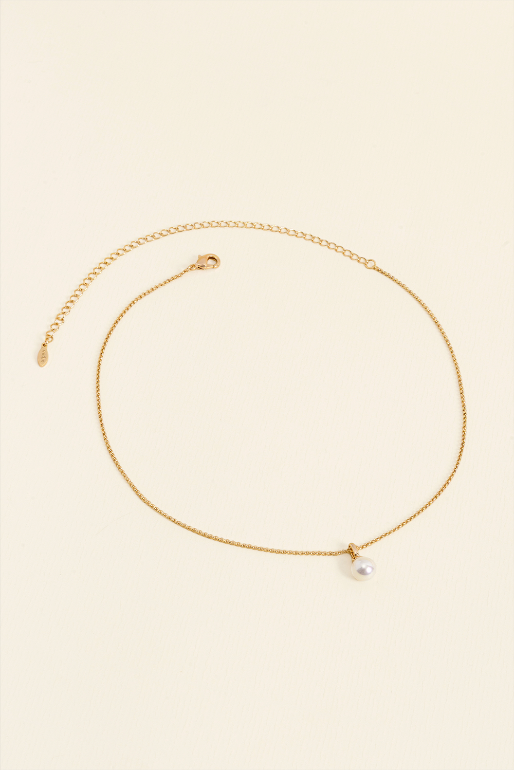 COLAR SOLITÁRIO GLOW PÉROLA 8MM DOURADO