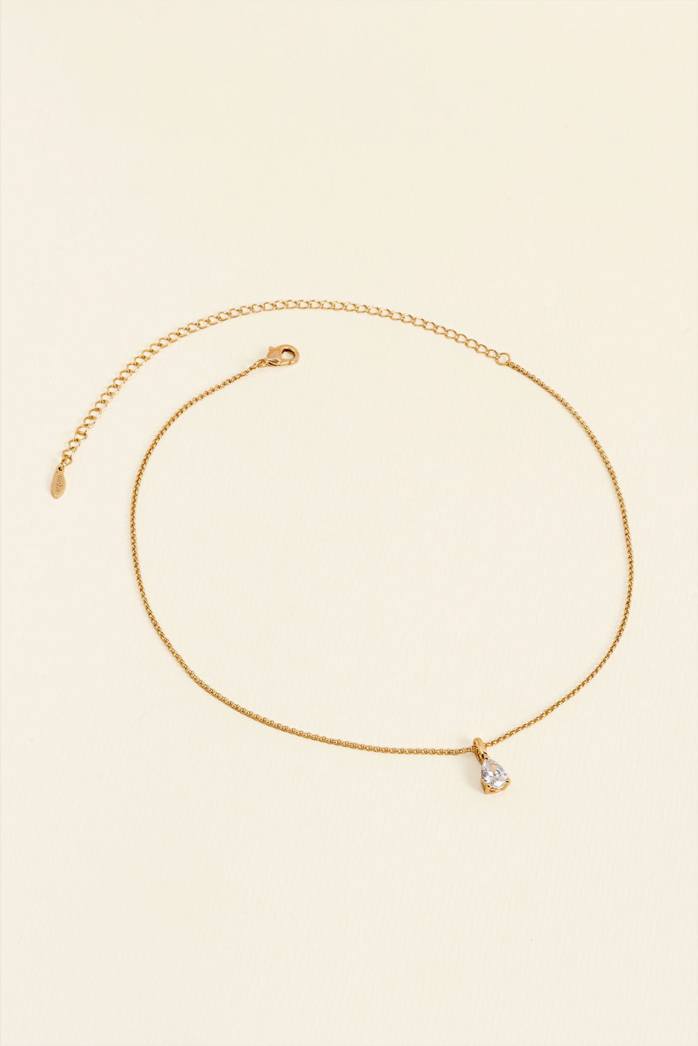 COLAR SOLITÁRIO GLOW GOTA 8MM DOURADO DOURADO
