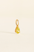 PG PINGENTE CHARM BAR GOTA ZIRCONIA AMARELA DOURADO