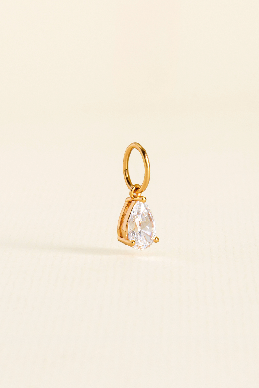 PINGENTE CHARM BAR GOTA ZIRCONIA DOURADO