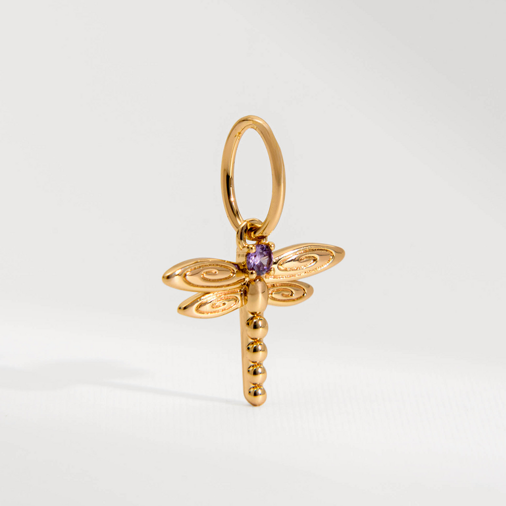 PINGENTE CHARM BAR LIBELULA DOURADO
