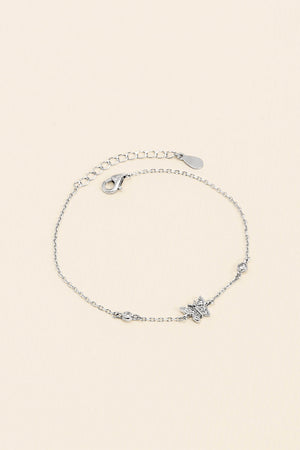 PL PULSEIRA BORBOLETA ZIRCONIA PRATA 925 PRATEADO