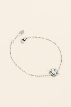 PL PULSEIRA ZIRCONIA PRINCESS PRATA 925 PRATEADO