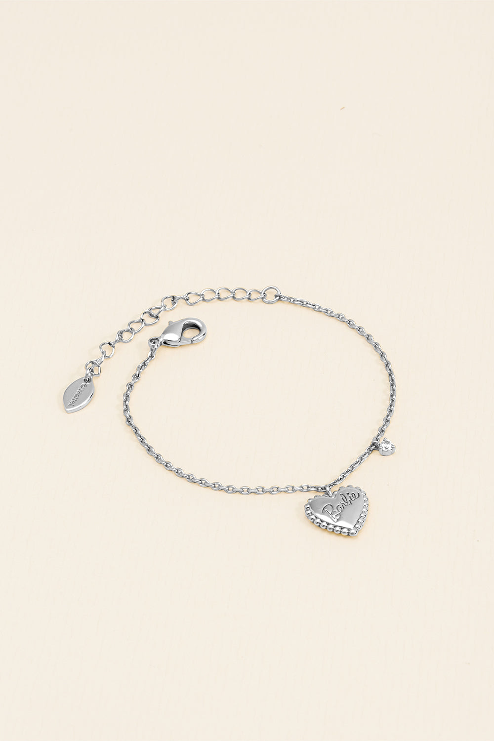 PULSEIRA CORAÇÃO BARBIE PRATEADO