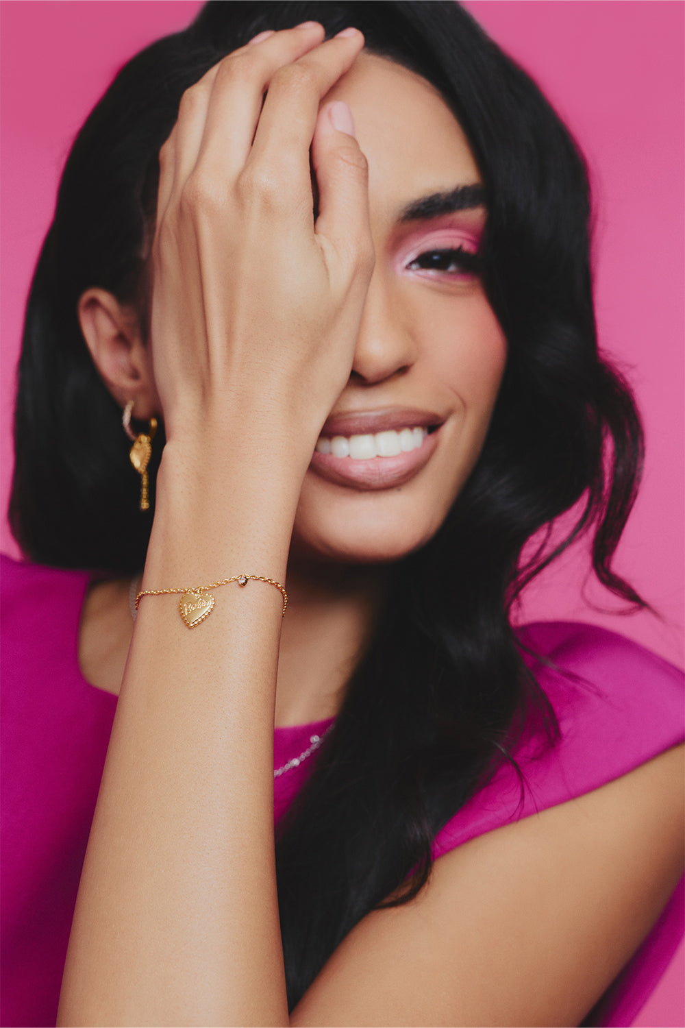 PULSEIRA CORAÇÃO BARBIE DOURADO
