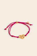 PL PULSEIRA CORDA ROSA CORACAO BARBIE DOURADO