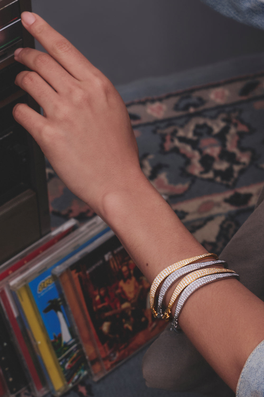 PL BRACELETE SIENA SHINE CRAVEJADO DOURADO