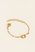 PULSEIRA DE UM ELO CHARM BAR DOURADO