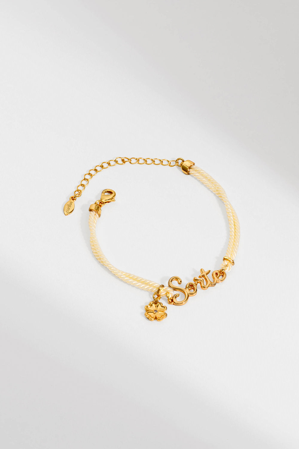 PULSEIRA WISHES SORTE OFF WHITE DOURADO