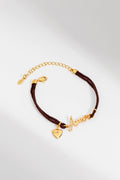 PULSEIRA WISHES AMOR MARROM DOURADO