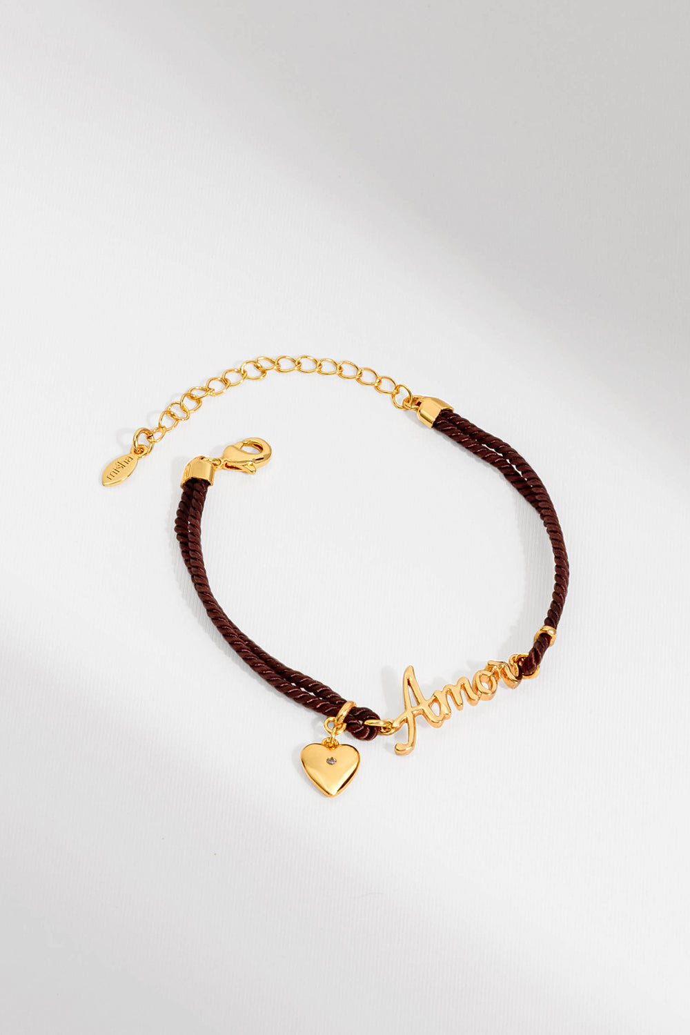 PULSEIRA WISHES AMOR MARROM DOURADO