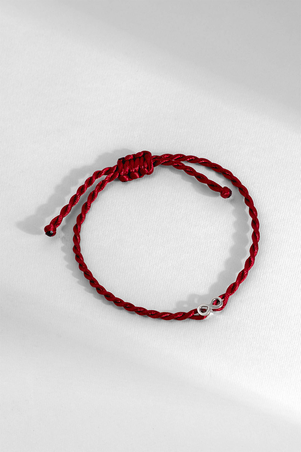 PULSEIRA CORDA INFINITO VERMELHA PRATA 925 VERMELHO