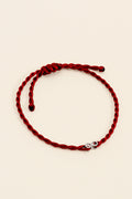PULSEIRA CORDA INFINITO VERMELHA PRATA 925 VERMELHO